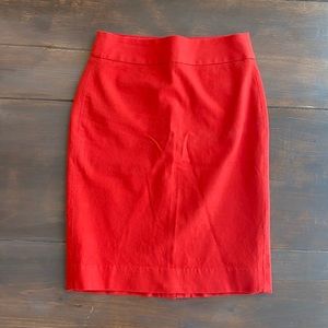 Banana Republic Sloan Pencil Skirt - Red 00 Petite